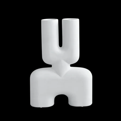 101 Copenhagen Cobra Double Vase Mellem Bone White