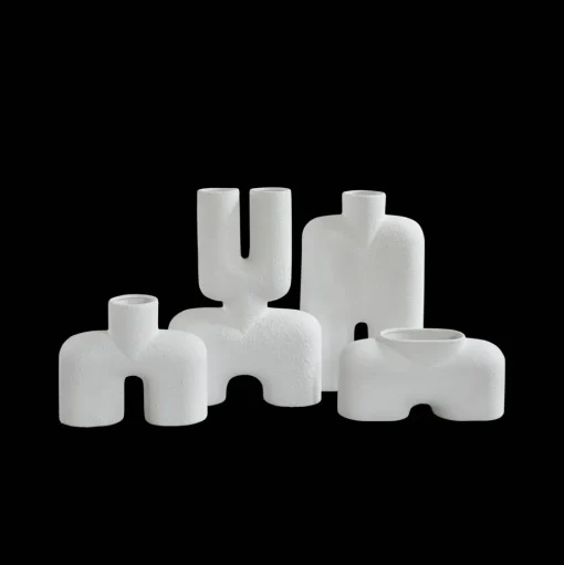 101 Copenhagen Cobra Double Vase Mellem Bone White