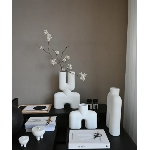 101 Copenhagen Cobra Double Vase Mellem Bone White