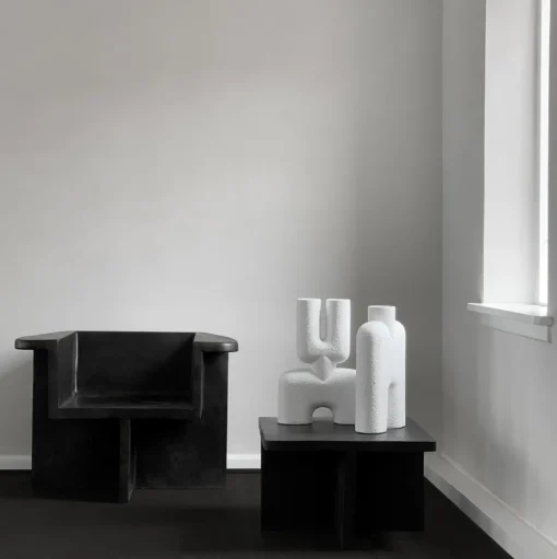101 Copenhagen Cobra Double Vase Medium Bubble White