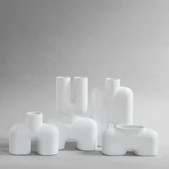 101 Copenhagen Cobra Double Vase Medium Bubble White