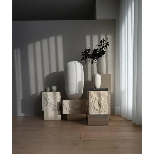 101 Copenhagen Temple Sofabord Høj Krom/Limestone
