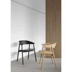 Andersen Furniture AC2 Spisebordsstol m. Armlán Sort