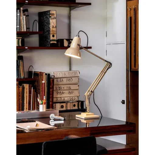 Anglepoise Original 1227 Bordlampe Messing/Ink Blue