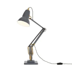 Anglepoise Original 1227 Messing Bordlampe Elephant Grey