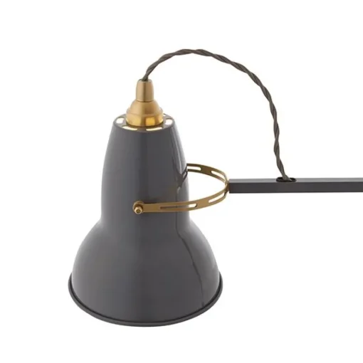 Anglepoise Original 1227 Messing Bordlampe Elephant Grey