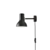 Anglepoise Type 75 Mini Váglampe Med Kabel Jet Black