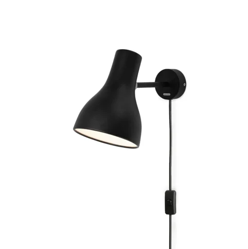 Anglepoise Type 75 Váglampe Med Kabel Jet Black