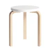 artek 60 Skammel Birk/Hvid
