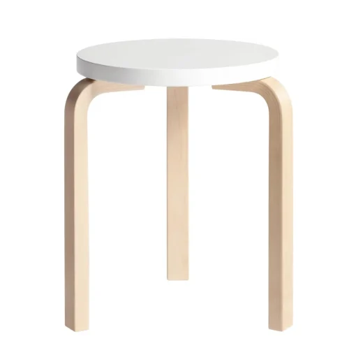 artek 60 Skammel Birk/Hvid