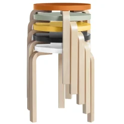 artek 60 Skammel Birk/Orange