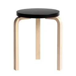 artek 60 Skammel Birk/Sort