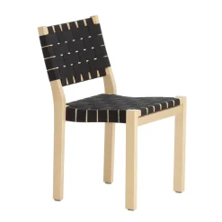 artek 611 Spisebordsstol Birk/Sort