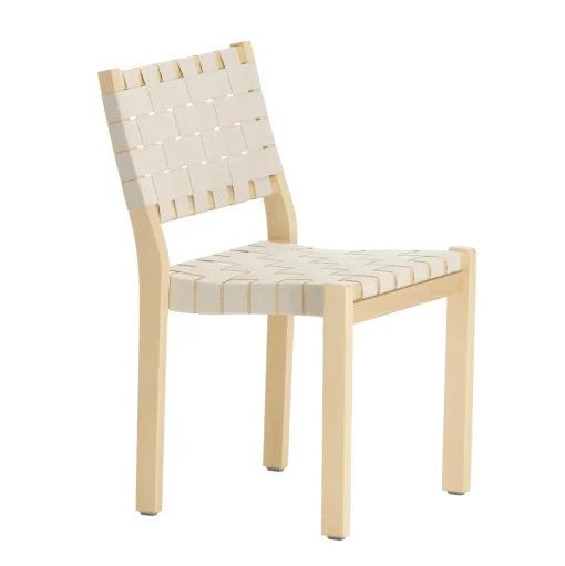 artek 611 Spisebordsstol Birk/Hvid