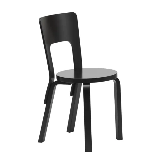 artek 66 Spisebordsstol Sort