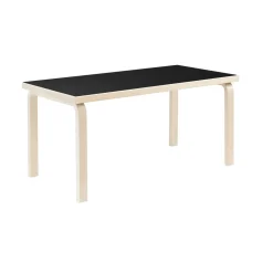 artek Aalto 80A Bord Rektangulárt Birk/Sort Linoleum