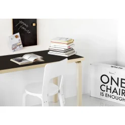 artek Aalto 80A Bord Rektangulárt Birk/Sort Linoleum