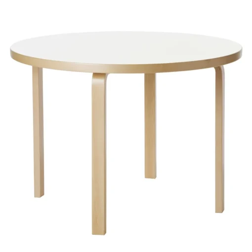 artek Aalto 90A Rundt Bord Birk/Hvid Laminat