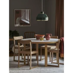 artek Aalto 90A Rundt Bord Birk/Hvid Laminat