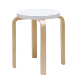 artek E60 Skammel Birk/Hvid