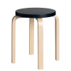 artek E60 Skammel Birk/Sort