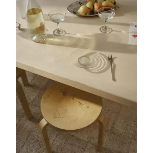 Artek Stool 60 Anniversary Edition Artek + Moomin Birk/Honning
