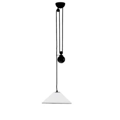 Artemide Aggregato SaliscendiØ38 Opal Skárm med Ekstra Rosette Hvid