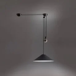 Artemide Aggregato SaliscendiØ38 Opal Skárm med Ekstra Rosette Hvid