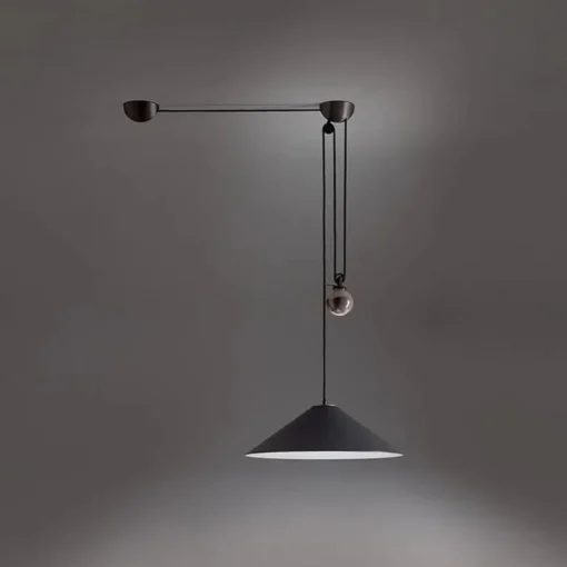 Artemide Aggregato SaliscendiØ38 Opal Skárm med Ekstra Rosette Hvid