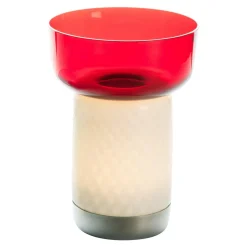Artemide Bontá Transportabel Lampe Rød Med Glasskål