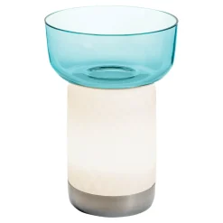 Artemide Bontá Transportabel Lampe Turkis Med Glasskål