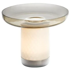 Artemide Bontá Transportabel Lampe Grå Med Glasfad