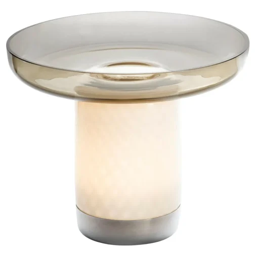 Artemide Bontá Transportabel Lampe Grå Med Glasfad