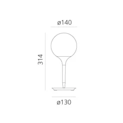 Artemide CASTORE 14 Bordlampe E14 Hvid