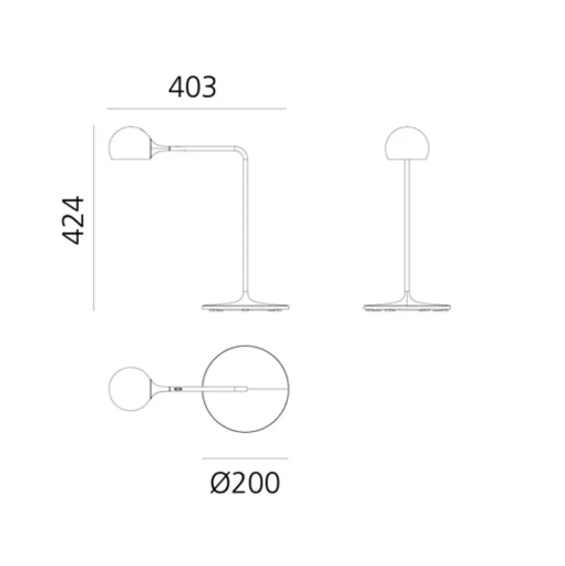 Artemide IXA Bordlampe Gul