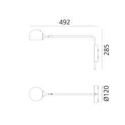 Artemide IXA Váglampe Antracit