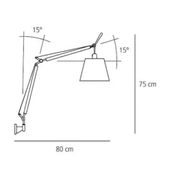 Artemide Tolomeo Basculante Váglampe Pergament