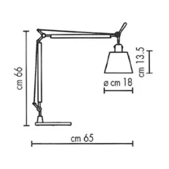 Artemide Tolomeo Basculante Bordlampe Satin