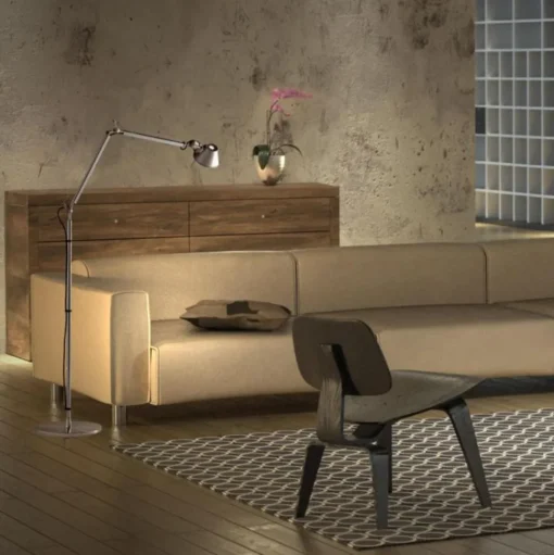 Artemide Tolomeo Gulvlampe Aluminium