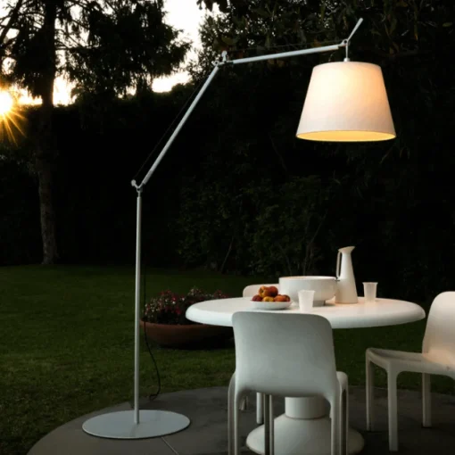 Artemide Tolomeo Mega Gulvlampe Pergament 36 cm Skárm med Lysdámper