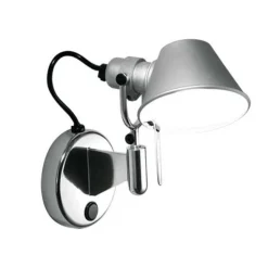 Artemide Tolomeo Micro Faretto Váglampe Med Afbryder Aluminium