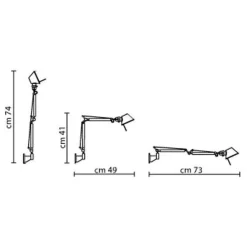 Artemide Tolomeo Micro LED Váglampe Aluminium 2700 Kelvin