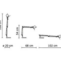 Artemide Tolomeo Mini Bordlampe Hvid