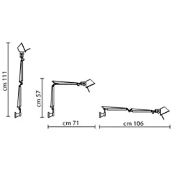 Artemide Tolomeo Mini Váglampe Sort