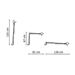 Artemide Tolomeo Váglampe Hvid