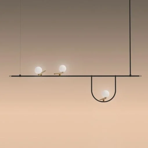 Artemide YANZI 1 Pendel Hvid/Børstet Messing/Sort