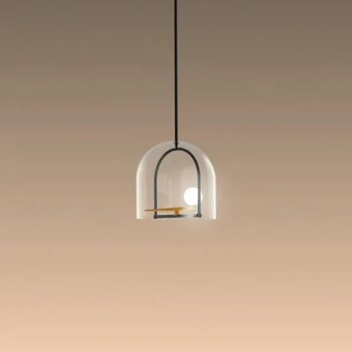 Artemide YANZI Pendel Diff. Gennemsigtig/Hvid/Børstet Messing/Sort