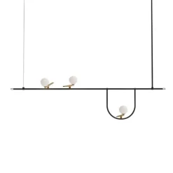 Artemide YANZI SC1 Pendel Hvid/Børstet Messing/Sort