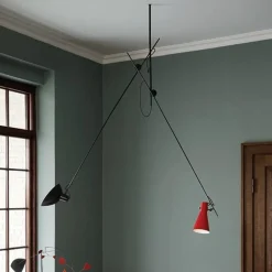 Astep VV Cinquanta Loftlampe Suspension Sort/Rød