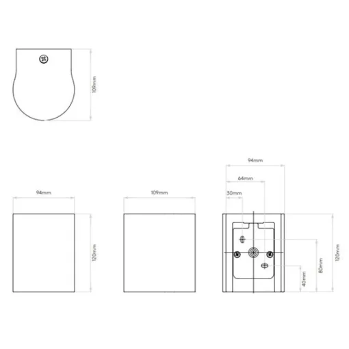 Astro Dunbar 120 Vág Udendørslampe LED Lys Beton